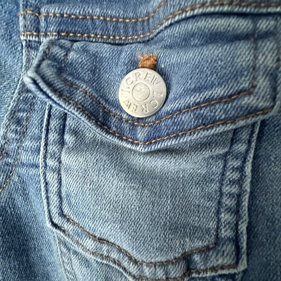 Crewcuts J Crew Jean Jacket Girls Blue Stretch Denim Casual Everyday Size 6/7 - Picture 3 of 5